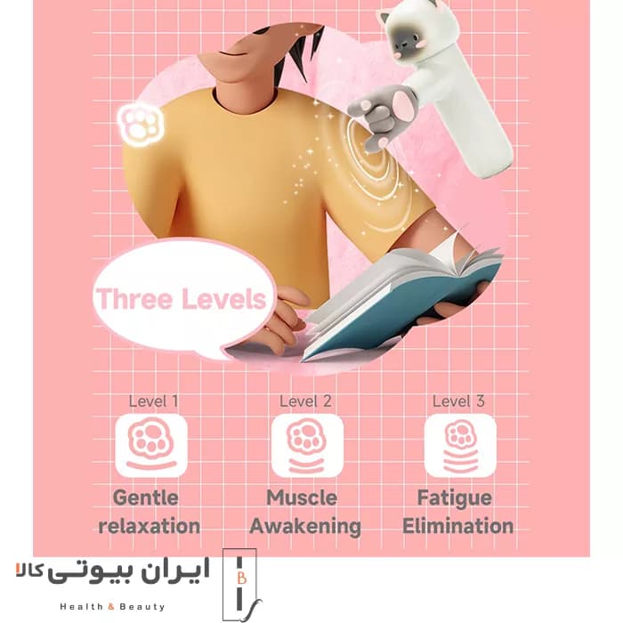 مینی تفنگ ماساژ کیتی Beoka مدل Kitty-A — تصویر ۳
