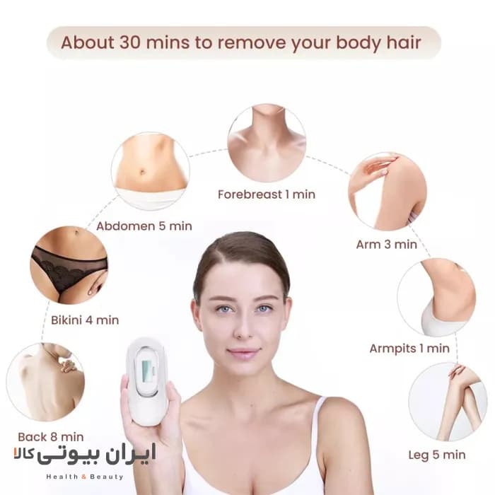دستگاه لیزر موهای زائد بدن تاچ بیوتی مدل TB-2155 — تصویر ۷