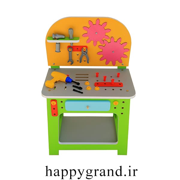 میز ابزار نجاری چوبی کودک