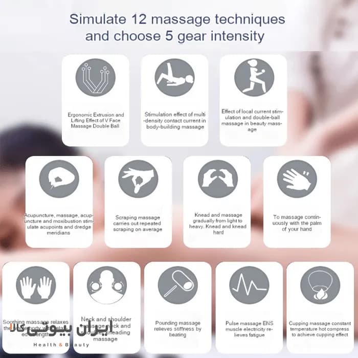 ماساژور 5بعدی غلتکی صورت و بدن کارینا مدل KM830 — تصویر ۸