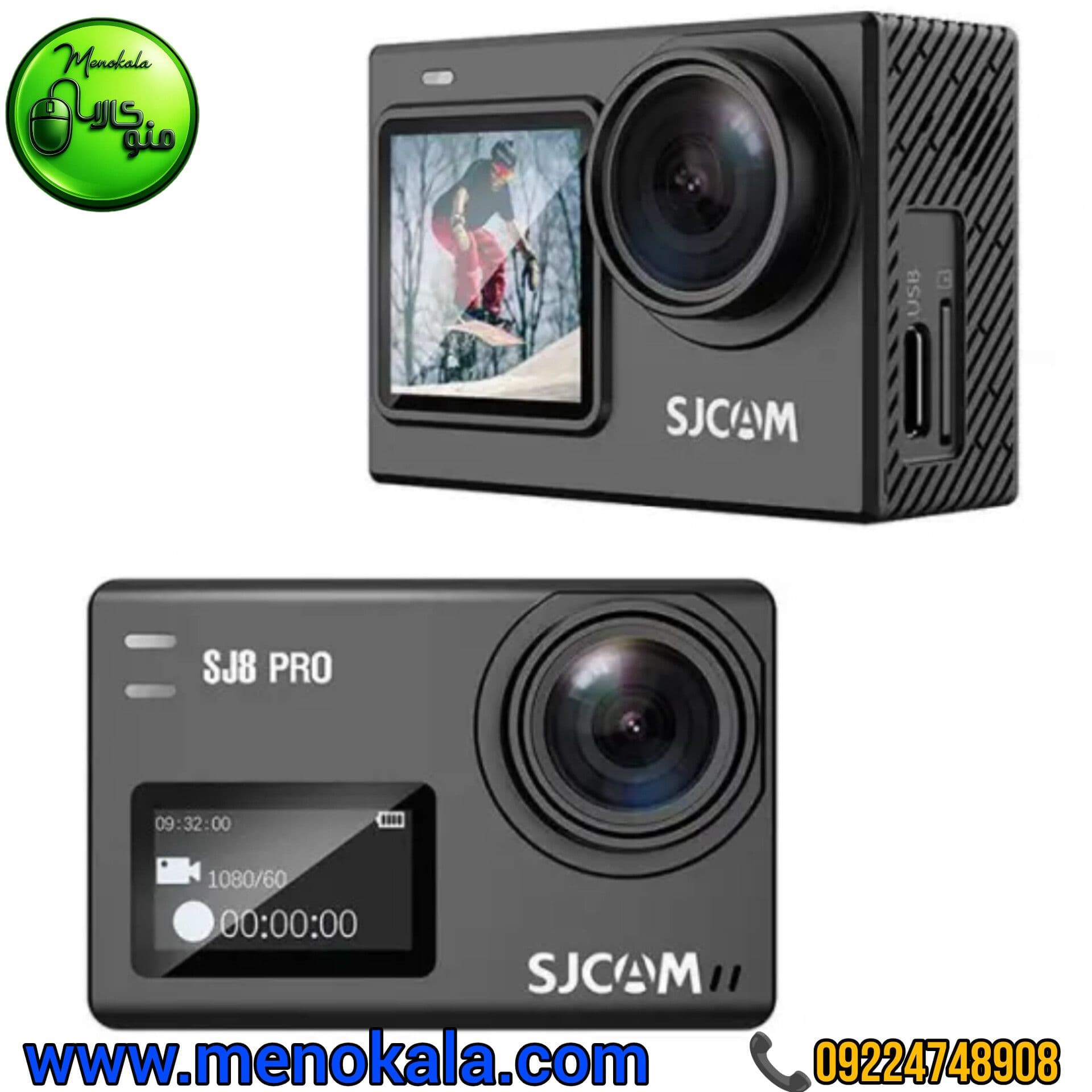 دوربین اکشن اصل SJCAM SJ8 Pro؛ فیلمبرداری 4K، زوم 8X و دو نمایشگرM