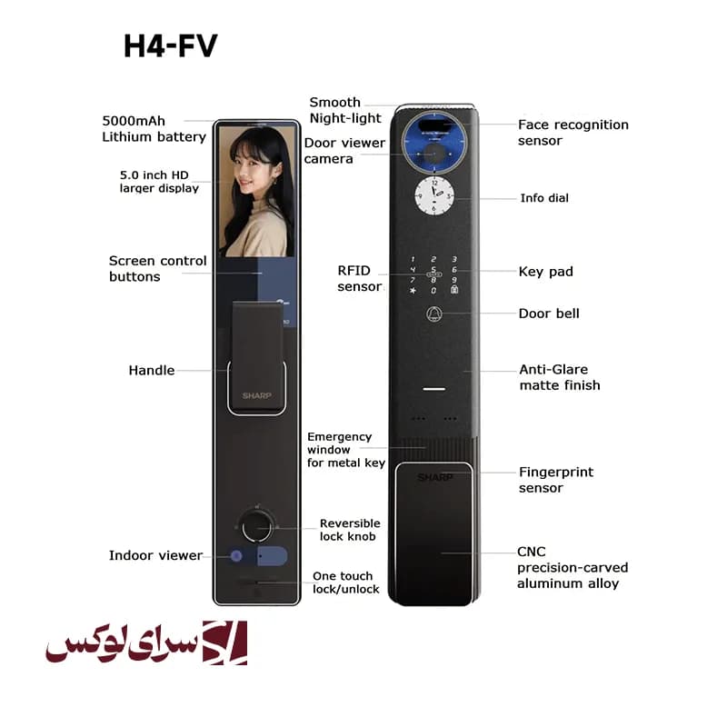قفل هوشمند شارپ مدل H4-FV — تصویر ۵