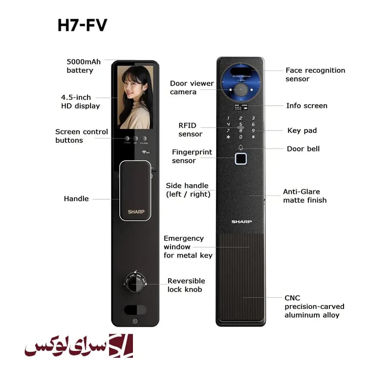 قفل دیجیتال شارپ مدل H7-FV — تصویر ۵