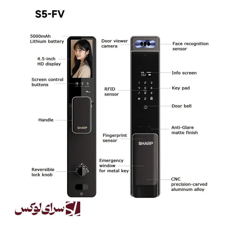 قفل دیجیتال شارپ مدل S5-FV — تصویر ۳