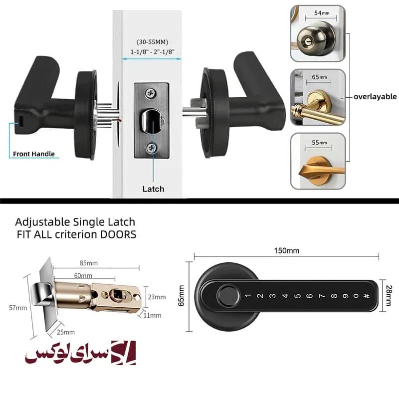 دستگیره اتاقی چیره مدل T01 — تصویر ۹
