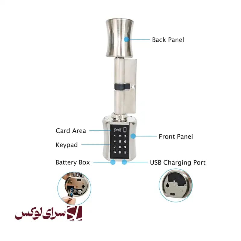 سیلندر قفل دیجیتال آیلاک T1 — تصویر ۵