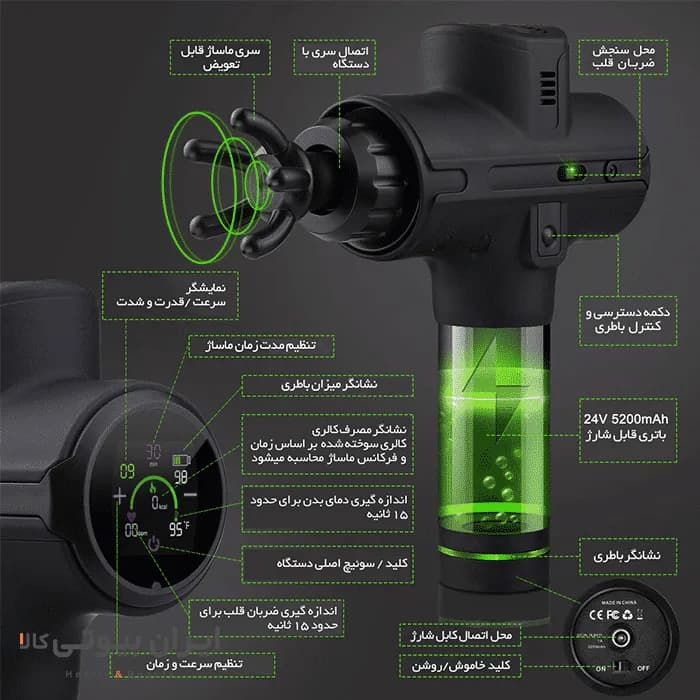 ماساژور تفنگی سایکل تیری مدل MG 02 — تصویر ۸