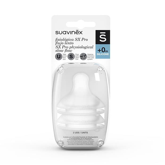 سرشیشه نسل جدید جریان آهسته 0+ ماه سر بادامی سواوینکس Suavinex (پک دوعددی)