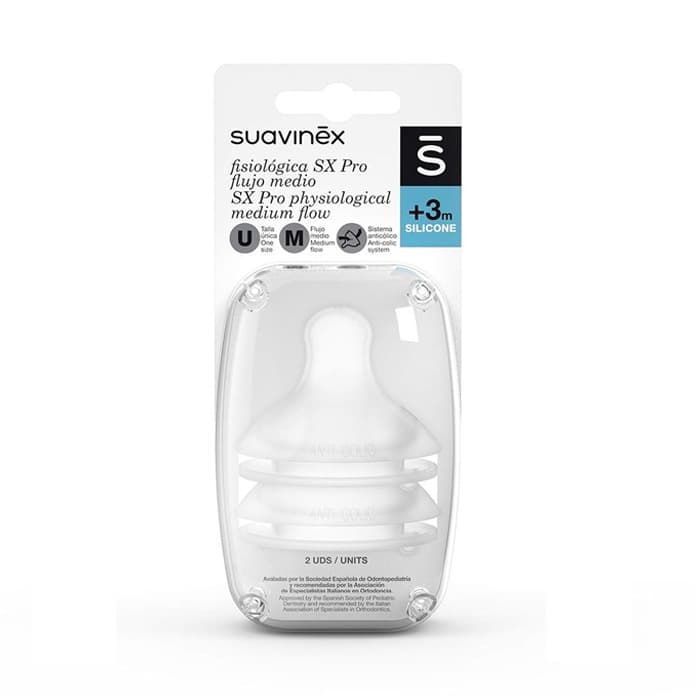 سرشیشه نسل جدید جریان متوسط 3+ ماه سر بادامی سواوینکس Suavinex (پک دوعددی) — تصویر ۱۰