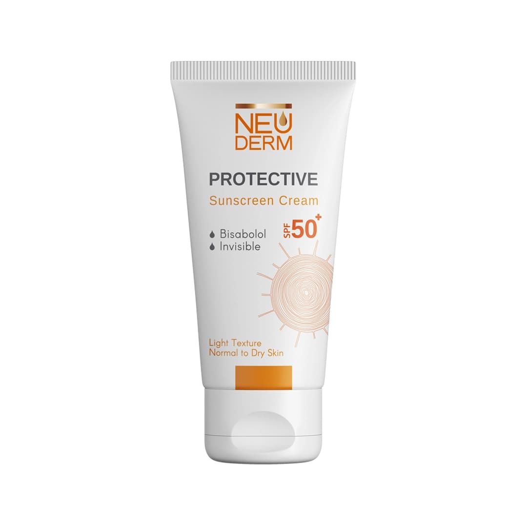 کرم ضدآفتاب بی رنگ نئودرم مدل Protective مناسب پوست نرمال و خشک SPF50 حجم 50 میلی لیتر