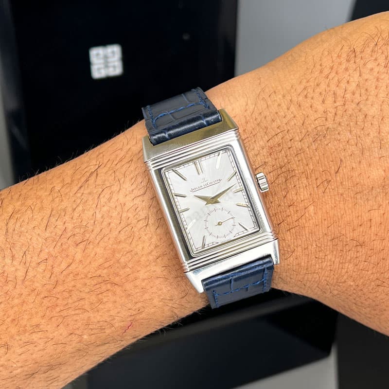 ساعت مچی مردانه ژژر لوکولتر صفحه دوطرفه بند سرمه ای Jaeger-LeCoultre — تصویر ۲