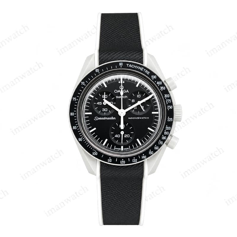 ساعت مچی امگا سواچ مون شاین بند رابر طوسی Omega Swatch