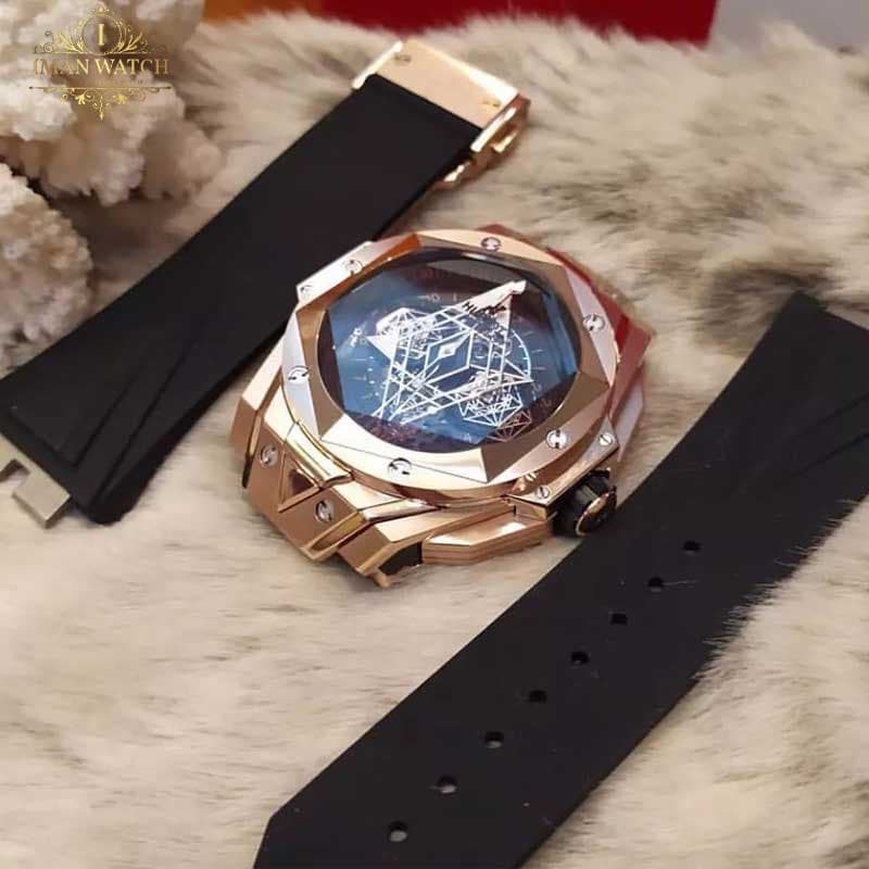 ساعت مچی هابلوت کهکشانی Hublot Unico Sang Bleu ll Diamonds 2329Q — تصویر ۷
