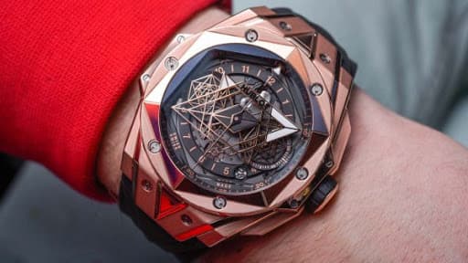 ساعت مچی هابلوت کهکشانی Hublot Unico Sang Bleu ll Diamonds 2329Q — تصویر ۸