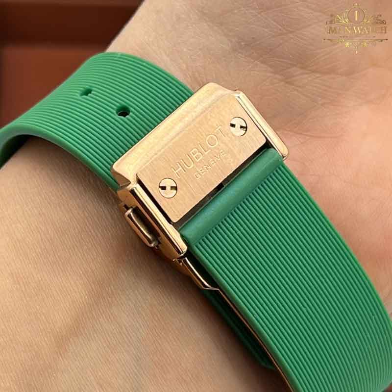ساعت مچی هابلوت بیگ بنگ زنانه دورنگین سبز HUBLOT BIG BANG 12568 — تصویر ۱۱