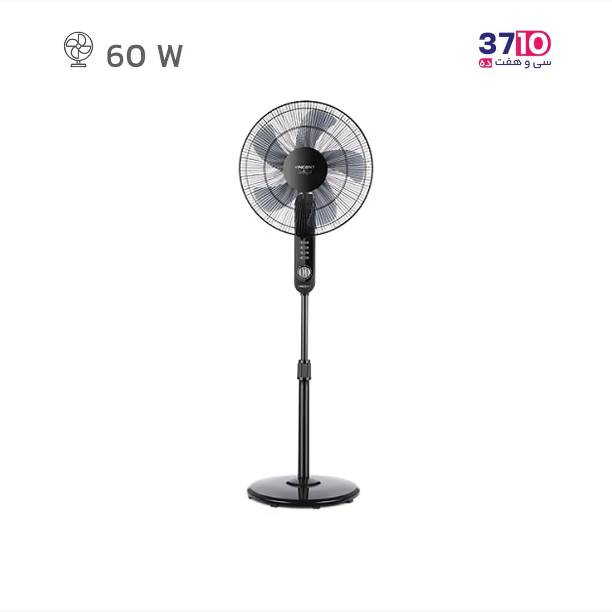 پنکه پایه بلند وینسنت VINCENT مدل SF2260/01 مشکی — تصویر ۴