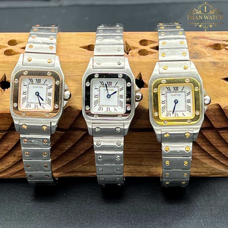 ساعت مچی کارتیر پنتر زنانه دو رنگ نقره ای رزگلد Cartier panter5890 — تصویر ۵