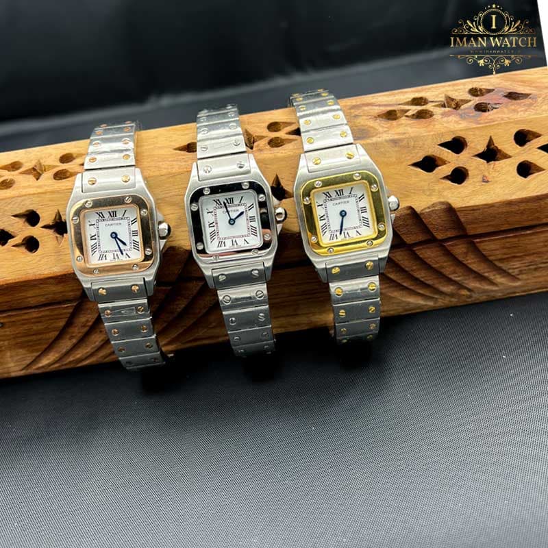 ساعت مچی کارتیر پنتر زنانه دو رنگ نقره ای رزگلد Cartier panter5890 — تصویر ۶