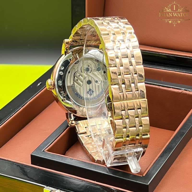 ساعت مچی پتک فیلیپ رزگلد مردانه صفحه اسکلتون اتوماتیک PatekPhilippe26598 — تصویر ۳