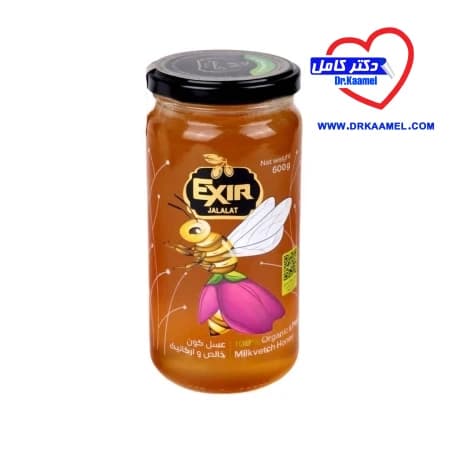 عسل گون اکسیر 600 گرمی شیشه‌ای | خرید عسل گون ارگانیک