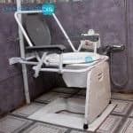 توالت فرنگی تاشو دیواری آسانا دسته دار+قیف تاشو