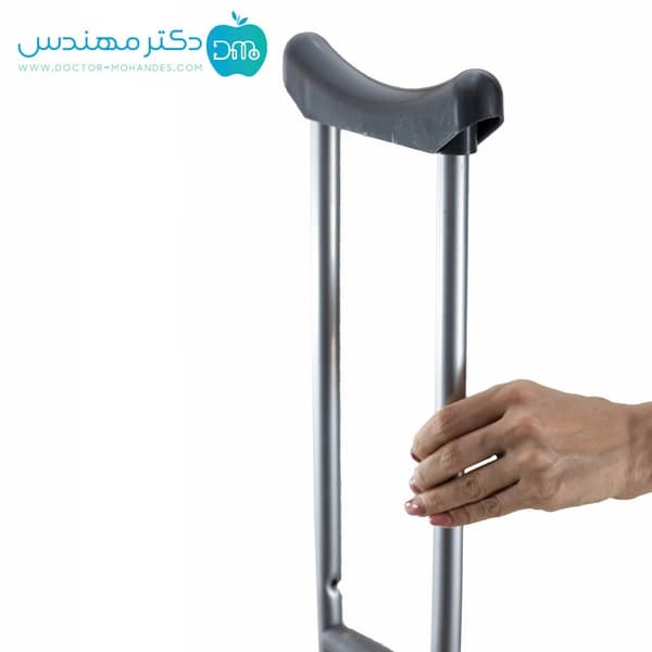 عصا زیر بغل گالوانیزه قابل تنظیم (یک جفت) — تصویر ۵