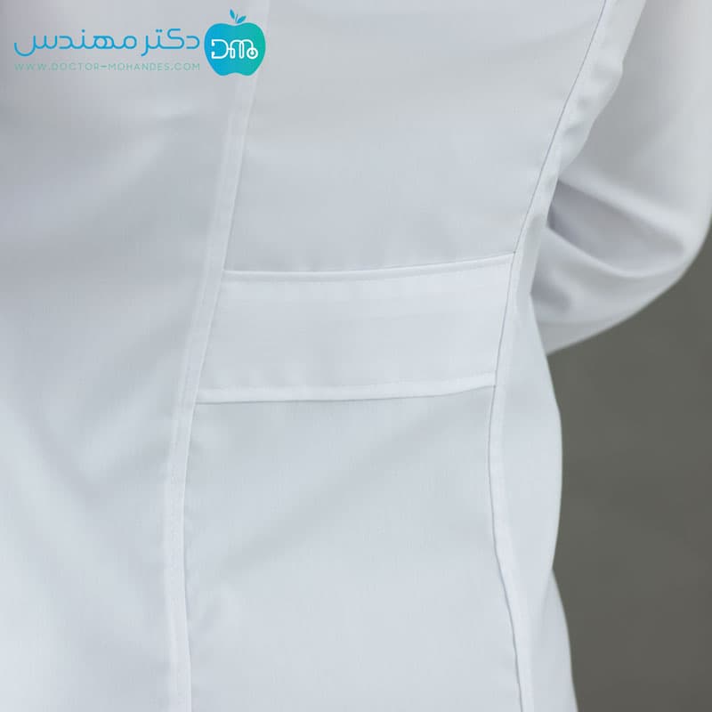 روپوش پزشکی زنانه کجراه مدل کتی برند ایران — تصویر ۸