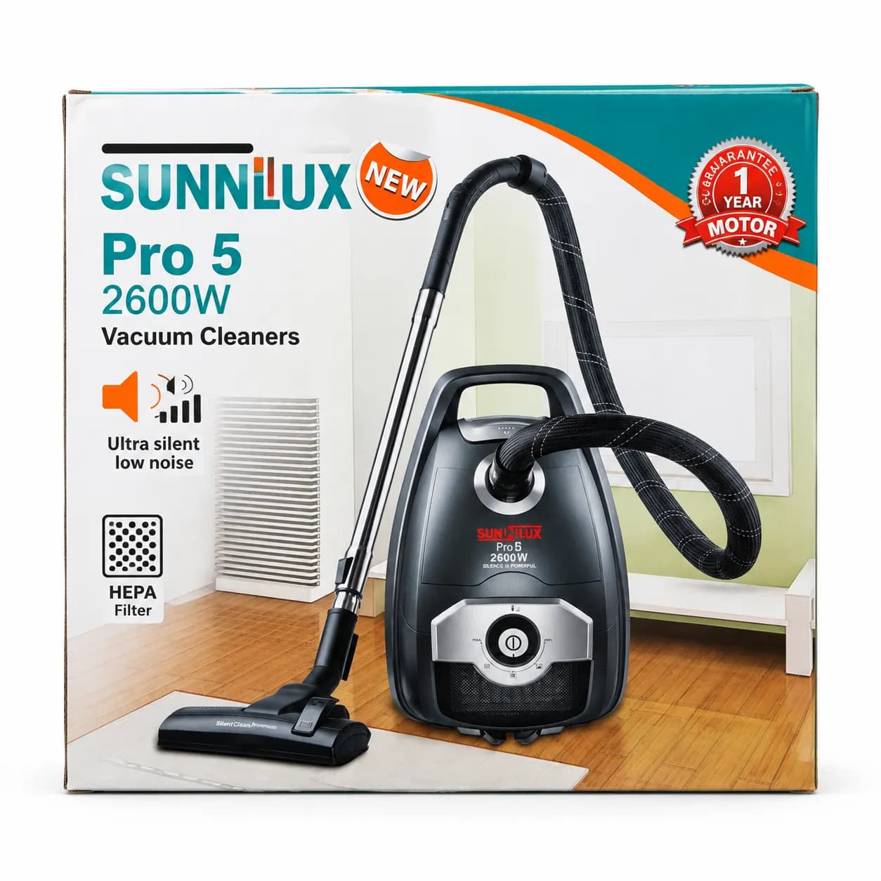 جارو برقی 2600 وات کد sunnlux -VC3800 — تصویر ۳