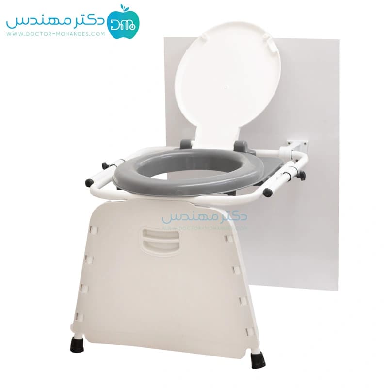 توالت فرنگی دیواری تاشو تیوان طب (پایه آلومینیومی) بدون قیف — تصویر ۹