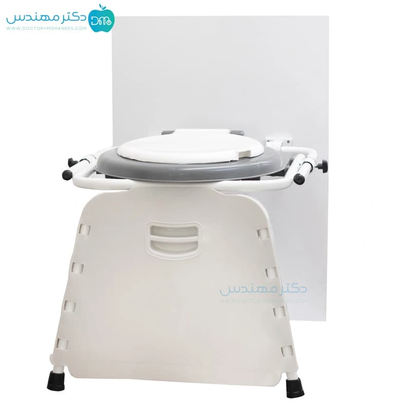 توالت فرنگی دیواری تاشو تیوان طب (پایه آلومینیومی) بدون قیف — تصویر ۳