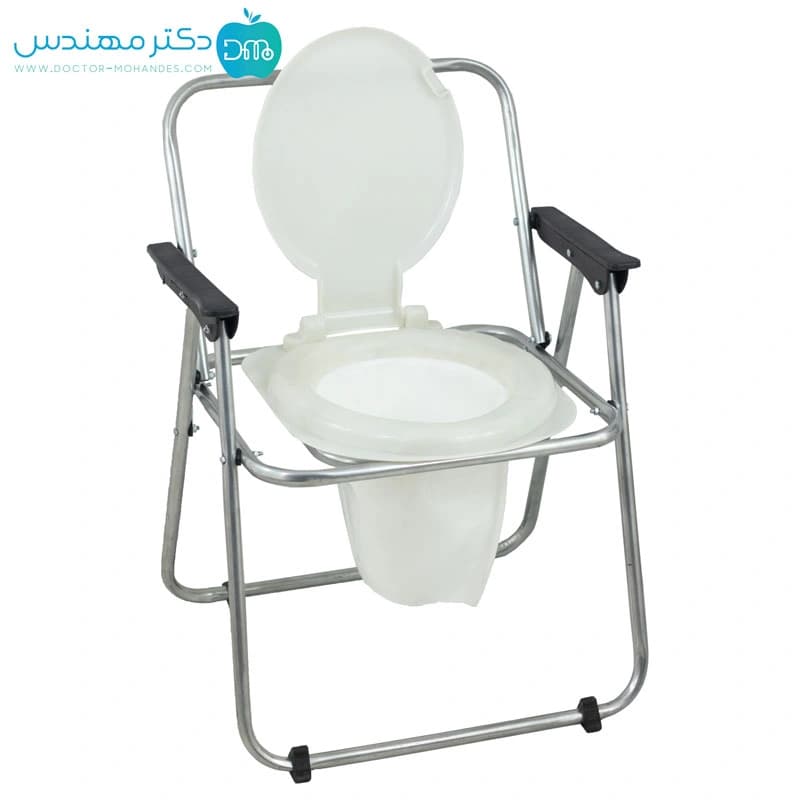 توالت فرنگی تاشو دستهدار با قیف ژلهای — تصویر ۲