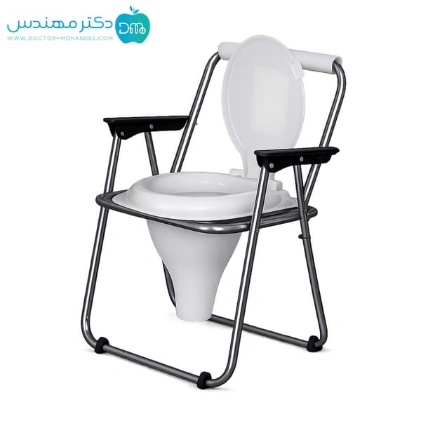 توالت فرنگی تاشو دسته دار رویال مد با قیف — تصویر ۵