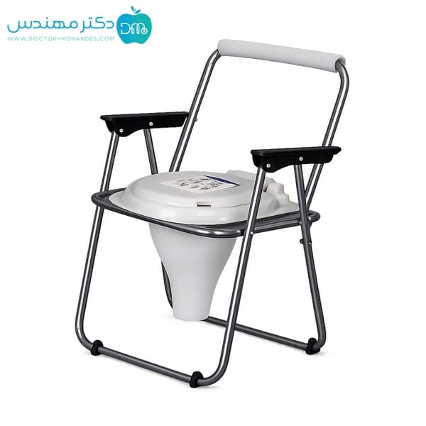 توالت فرنگی تاشو دسته دار رویال مد با قیف