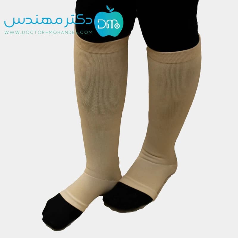 جوراب واریس کفی دار زیر زانو AD سما طب کد 7016
