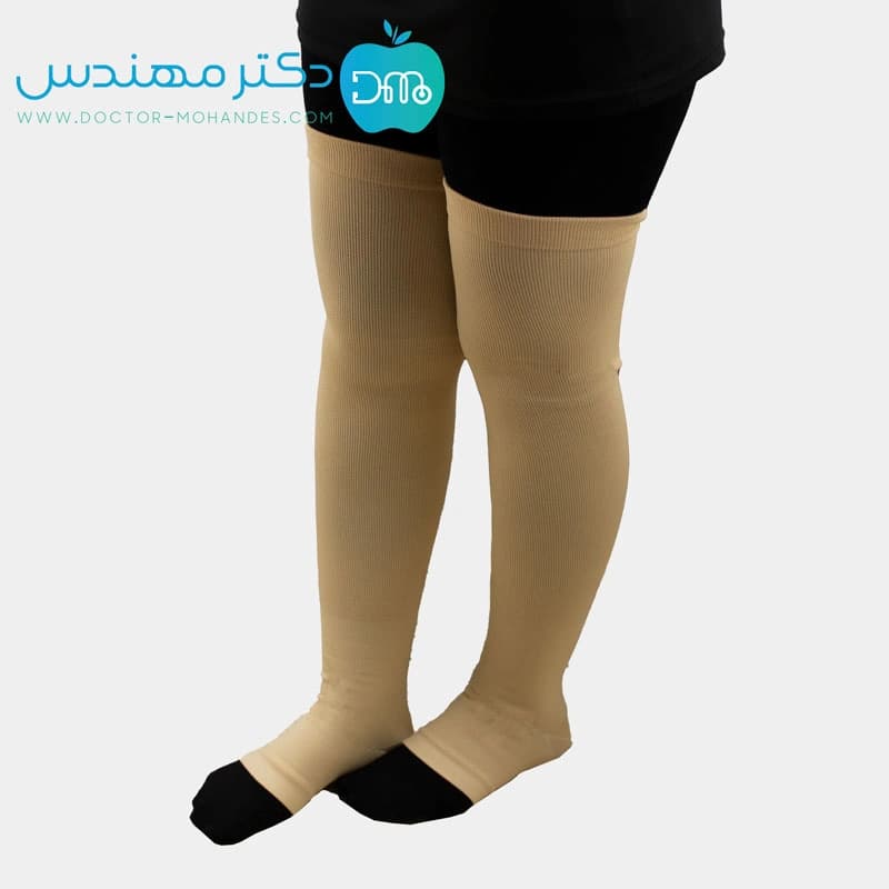 جوراب واریس مدل AF (کفی دار بالای زانو) سماطب 7016