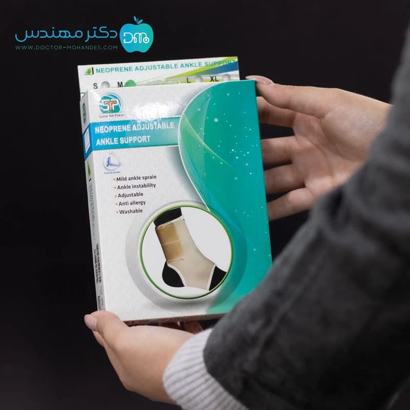 قوزک بند قابل تنظیم نئوپرن سما طب کد 6012 — تصویر ۳
