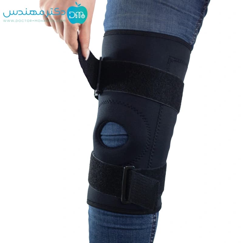 زانوبند چهارفنره نئوپرن سما طب کد 5014 — تصویر ۱۱