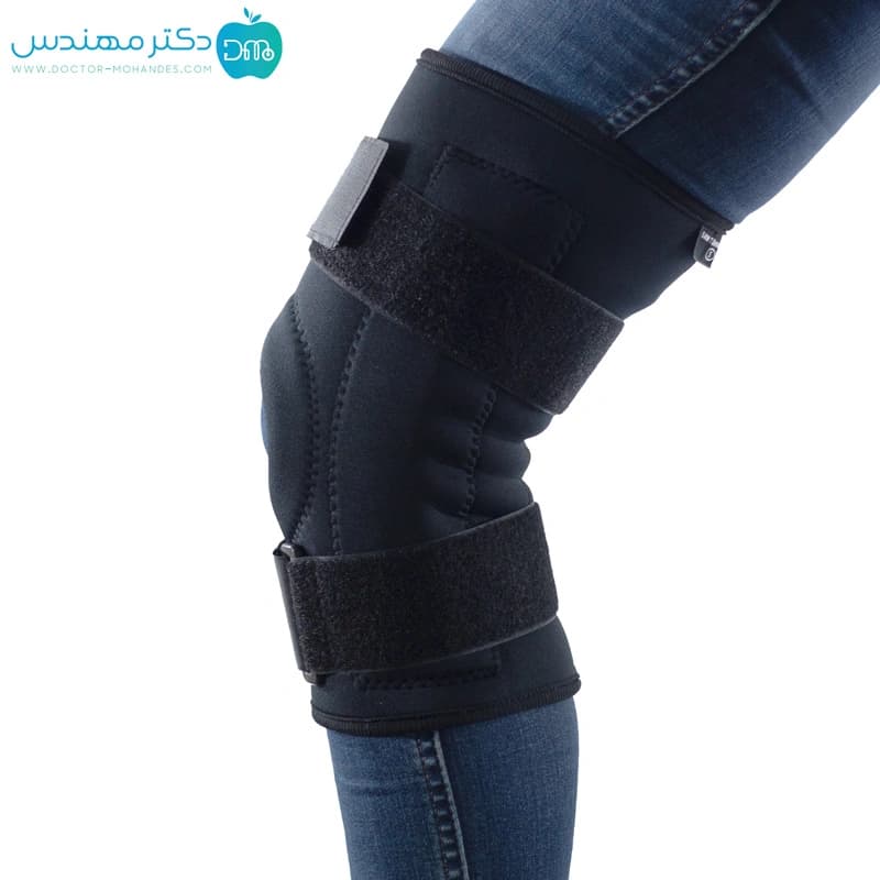 زانوبند چهارفنره نئوپرن سما طب کد 5014 — تصویر ۸