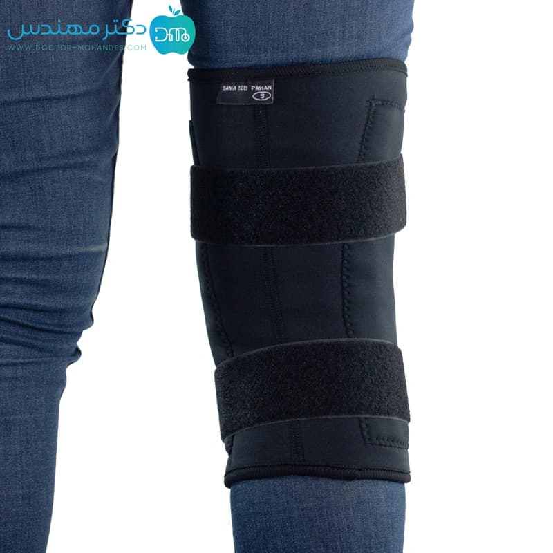 زانوبند چهارفنره نئوپرن سما طب کد 5014 — تصویر ۹