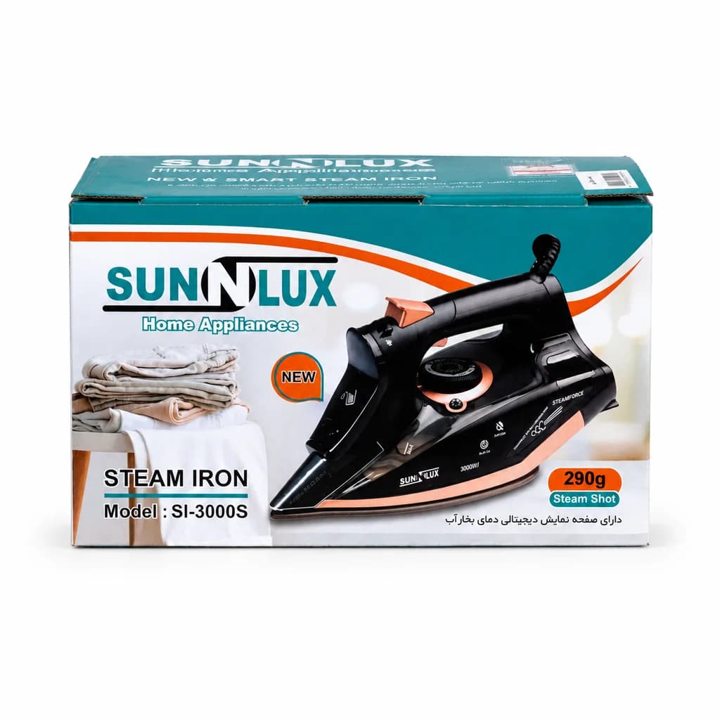 اتو بخار کف سرامیک مدل 3000S-SL SUNNLUX — تصویر ۳