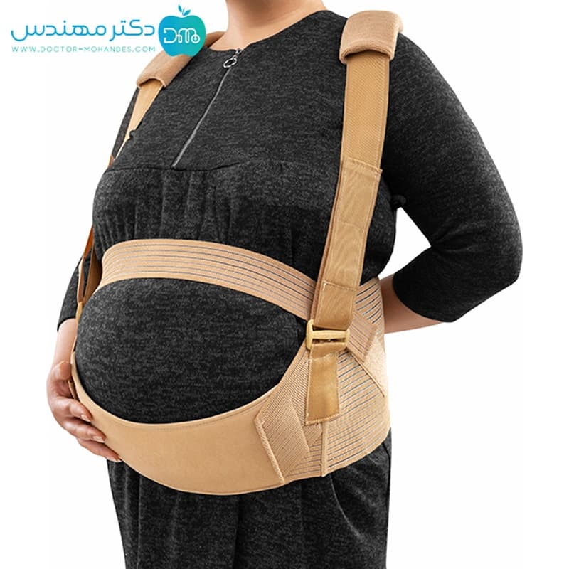 شکم بند بارداری با بند شانه ای سماطب کد 4044 — تصویر ۲