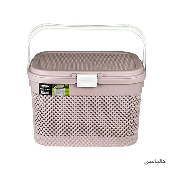 سبد پیک نیک طرح بافت لیمون — تصویر ۵