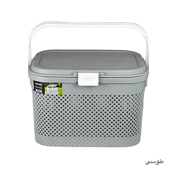 سبد پیک نیک طرح بافت لیمون — تصویر ۷