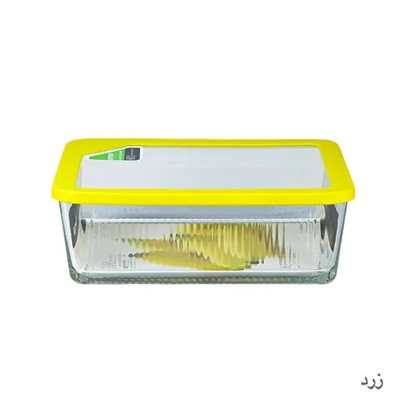 ظرف نگهدارنده شیشه ای شیاردار لیمون 2.25 لیتر — تصویر ۵