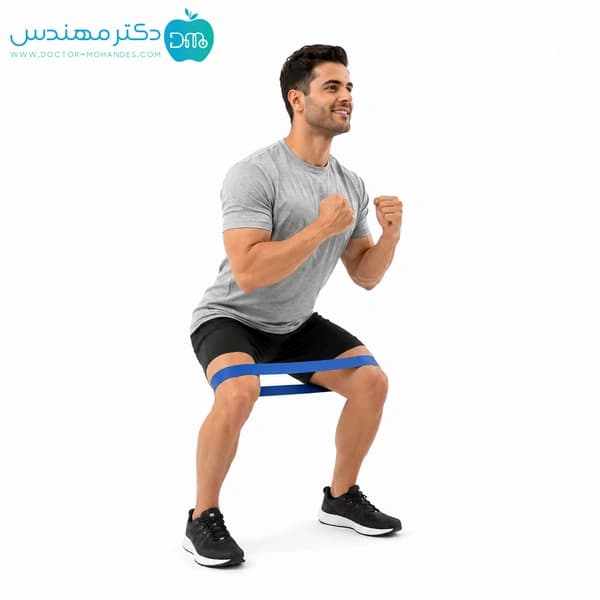 کش مینی لوپ لاتکس رنگ آبی ضخامت 0.9 تن زیب — تصویر ۳