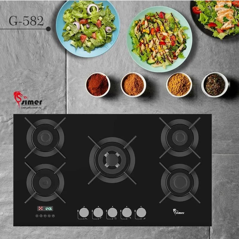 اجاق گاز شیشه ای سیمر مدل G 582 — تصویر ۳