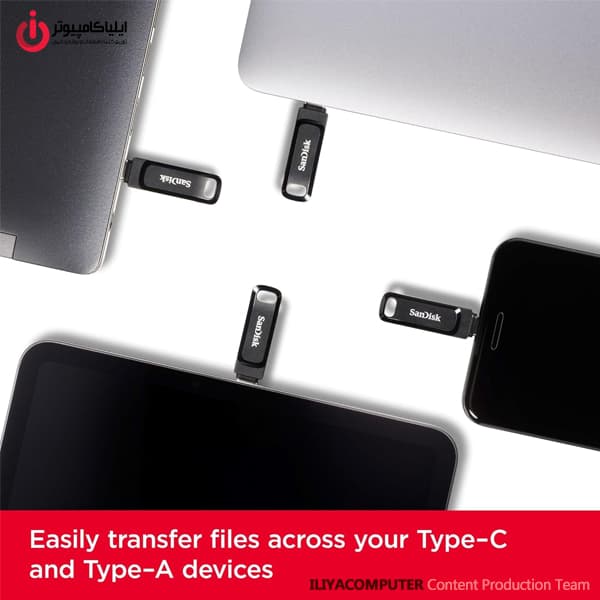 فلش مموری USB3.1 سن‌دیسک مدل SanDisk Ultra Dual Drive Go 32GB — تصویر ۱۲