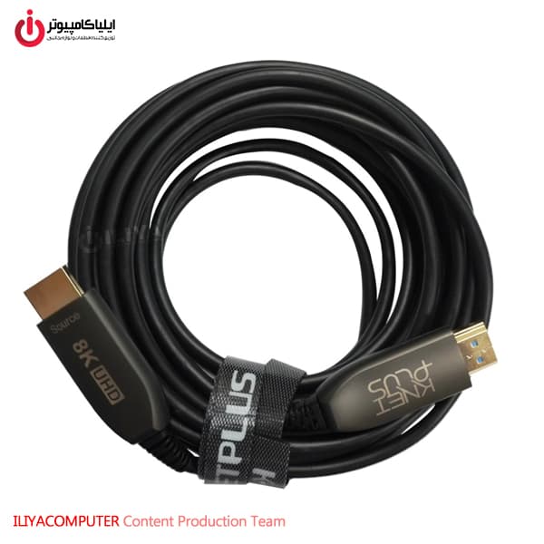 کابل 2.1 HDMI فیبر نوری کی نت پلاس مدل K-NET PLUS KP-A156 طول 5 متر — تصویر ۶