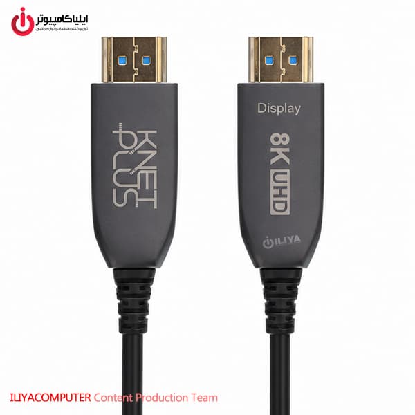 کابل 2.1 HDMI فیبر نوری کی نت پلاس مدل K-NET PLUS KP-A156 طول 5 متر