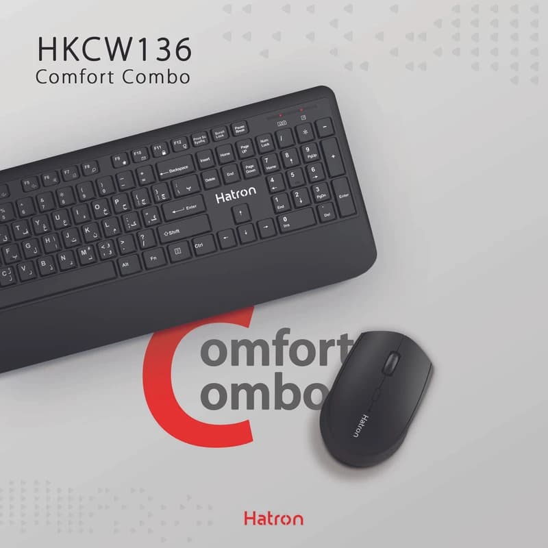 کيبورد و موس وايرلس هترون مدل HATRON HKCW136 — تصویر ۷